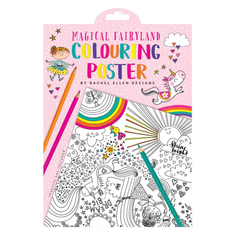 Rachel Ellen Designs Magical Fairyland Colouring Poster